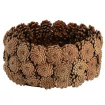 Artikel Dekorativ skål fyrrekogler i naturbrun Ø35cm H15cm
