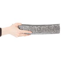 Artikel Dekorativ metalskål, gråt mønster, oval, L36 cm/33,5 cm, sæt med 2 stk.