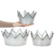 Artikel Dekorativ skål metal skål krone Ø26,5/22,5/19cm sæt med 3