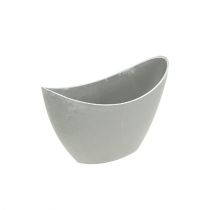 Artikel Dekorativ skål plast grå 20cm x 9cm H11,5cm 1 stk
