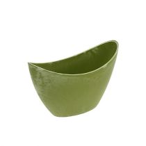 Dekorativ skål plast lysegrøn 20cm x 9cm H11,5cm, 1p