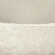 Artikel Dekorativ skål med bund plastikskål rund cremefarvet Ø19cm H8cm