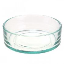 Dekorativ skål glas glas skål rund flad klar Ø15cm H5cm