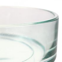 Dekorativ skål glas glas skål rund flad klar Ø15cm H5cm