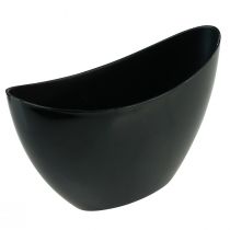 Artikel Dekorativ skål sort oval plantebåd 24x9,5cmx14,5cm