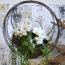 Dekorativ skål til ophængning af blomsterkurv metal Ø31cm H55,5cm