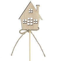 Artikel Pyntestik juledekoration huse træ 4,5x5cm 12 stk
