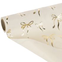 Artikel Bordløber, dekorativt stof med smalle sløjfer, på rulle, 120x35 cm, 2 stk.