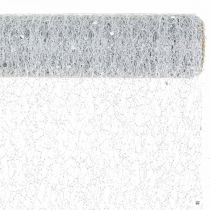 Bordbånd pyntestof grå sølv x 2 assorteret 35x200cm