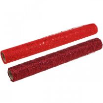 Artikel Jul Deco Stof Polyester Rød x 2 assorteret 35x200cm