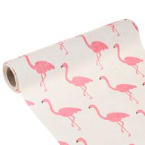 Artikel Dekorationsstof flamingo hvidrosa 30 cm x 3m
