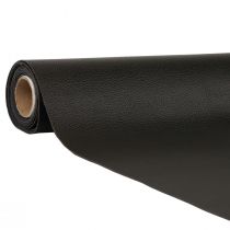 Artikel Imiteret læder sort dekorativt stof sort læder 33cm×1,35m