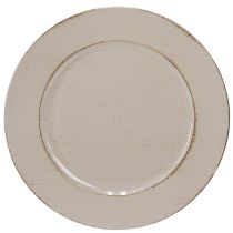 Artikel Dekorativ tallerken plast dekorativ plast tallerken grå brun Ø33cm