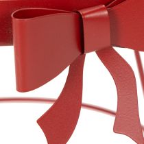 Artikel Dekorativ bakke på stativ med metalsløjfe, 30 cm, sæt med 2 dele