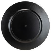 Artikel Dekorativ tallerken rund plast dekorationsplade sølv Ø33cm