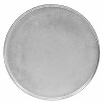 Dekorativ plade ler Ø31cm sølv