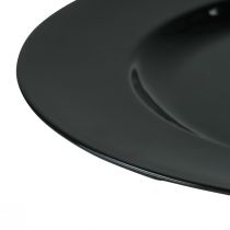 Artikel Dekorativ tallerken sort flad blank plast Ø28cm H2cm