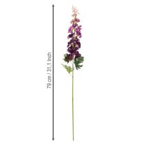Artikel Dekorativ Delphinium som kunstig blomst til stilfulde blomsterdetaljer, 79 cm, 3 stk.