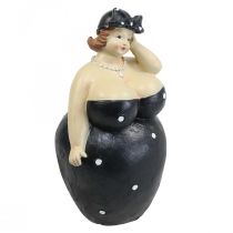 Dekorativ figur buttet kvinde, fed damefigur, badeværelsesdekoration H23cm