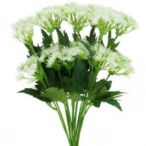 Artikel Dildblomstrende, kunstige urter, dekorativ plantegrøn, hvid 49cm 9stk