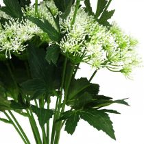 Artikel Dildblomstrende, kunstige urter, dekorativ plantegrøn, hvid 49cm 9stk