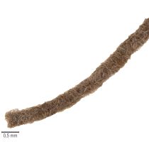 Artikel Brun uldsnor, 55m dekorativ snor til blomster og kunsthåndværk