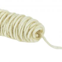 Artikel Vægetråd uldsnor uldtråd filtsnorcreme L55m
