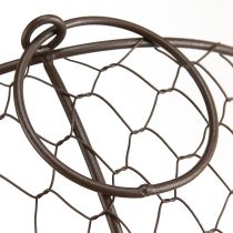 Artikel Trådkurvskål med håndtag Brun Ø35/30/25 cm Sæt med 3 stk