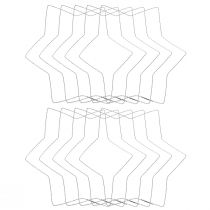 Artikel Trådstjerne bølgering trådstjerner til kranse 30cm 10 stk