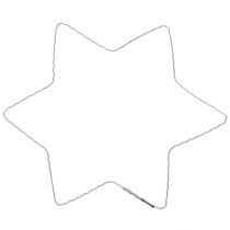 Artikel Tråd stjerne bølge ring stjerner til julekrans 20cm 10 stk