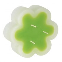 Artikel Tre-væget lys grøn hvid form blomst Ø11,5cm H4cm