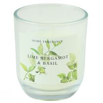 Artikel Duftlys i glas Bergamot Lime Basilikum Ø7,5cm H8,5cm