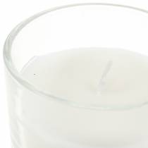 Duftlys i et glas vanilje hvid Ø8cm H10.5cm