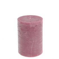 Artikel Ensfarvede stearinlys antik pink 85x120mm 2stk