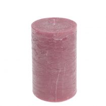 Artikel Ensfarvede stearinlys antik pink 85x150mm 2stk