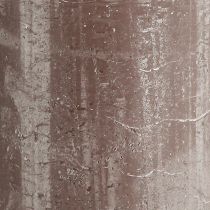 Artikel Ensfarvede stearinlys brune søjlelys 85x200mm 2 stk