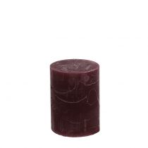 Artikel Ensfarvede stearinlys bordeaux 60x80mm 4stk