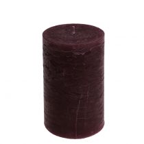 Artikel Ensfarvede stearinlys bordeaux 85x150mm 2stk