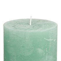 Artikel Ensfarvede bloklys, grøn jade, 70×80 mm, sæt med 4, til dekoration og afslapning