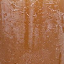 Artikel Ensfarvede stearinlys karamel søjlelys 50×100mm 4 stk