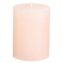 Artikel Ensfarvede lys pink søjle lys lys pink 60×80mm 4 stk.