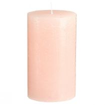 Artikel Ensfarvede lys pink søjle lys lys pink 70×120mm 4 stk.