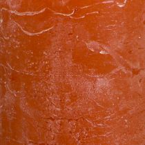 Artikel Ensfarvede stearinlys rød-brune søjlelys 60×100mm 4 stk.