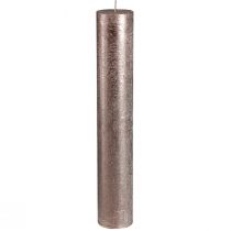 Artikel Ensfarvede stearinlys, pindelys, kobber, 50x300mm, 4 stk.