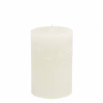 Artikel Ensfarvede stearinlys hvide 70x120mm 4 stk
