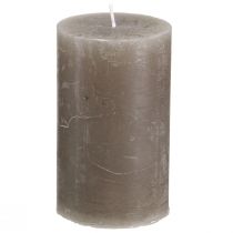 Artikel Ensfarvede søjlelys brune lys 60x100mm 4 stk
