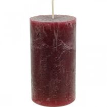 Artikel Ensfarvede stearinlys Bourgogne Rustik Safe Candle 110×60mm 4 stk.