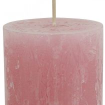 Artikel Ensfarvede lys pink rustikke selvslukkende 60×110mm 4 stk.