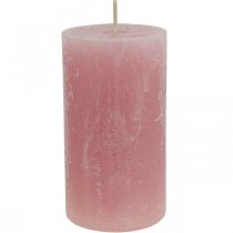 Artikel Ensfarvede lys pink rustikke selvslukkende 60×110mm 4 stk.