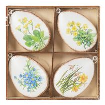 Artikel Påskeæg med forårsblomster, ideelle til påskebuketter eller vinduer, 8 cm, 8 stk.